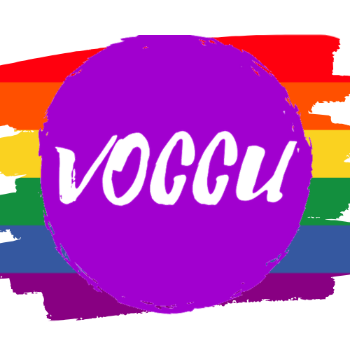 White Circle VOCCU Rainbow Logo